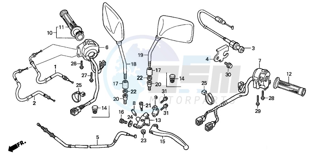 HANDLE LEVER/SWITCH/CABLE (CBF600S6/SA6/N6/NA6) blueprint