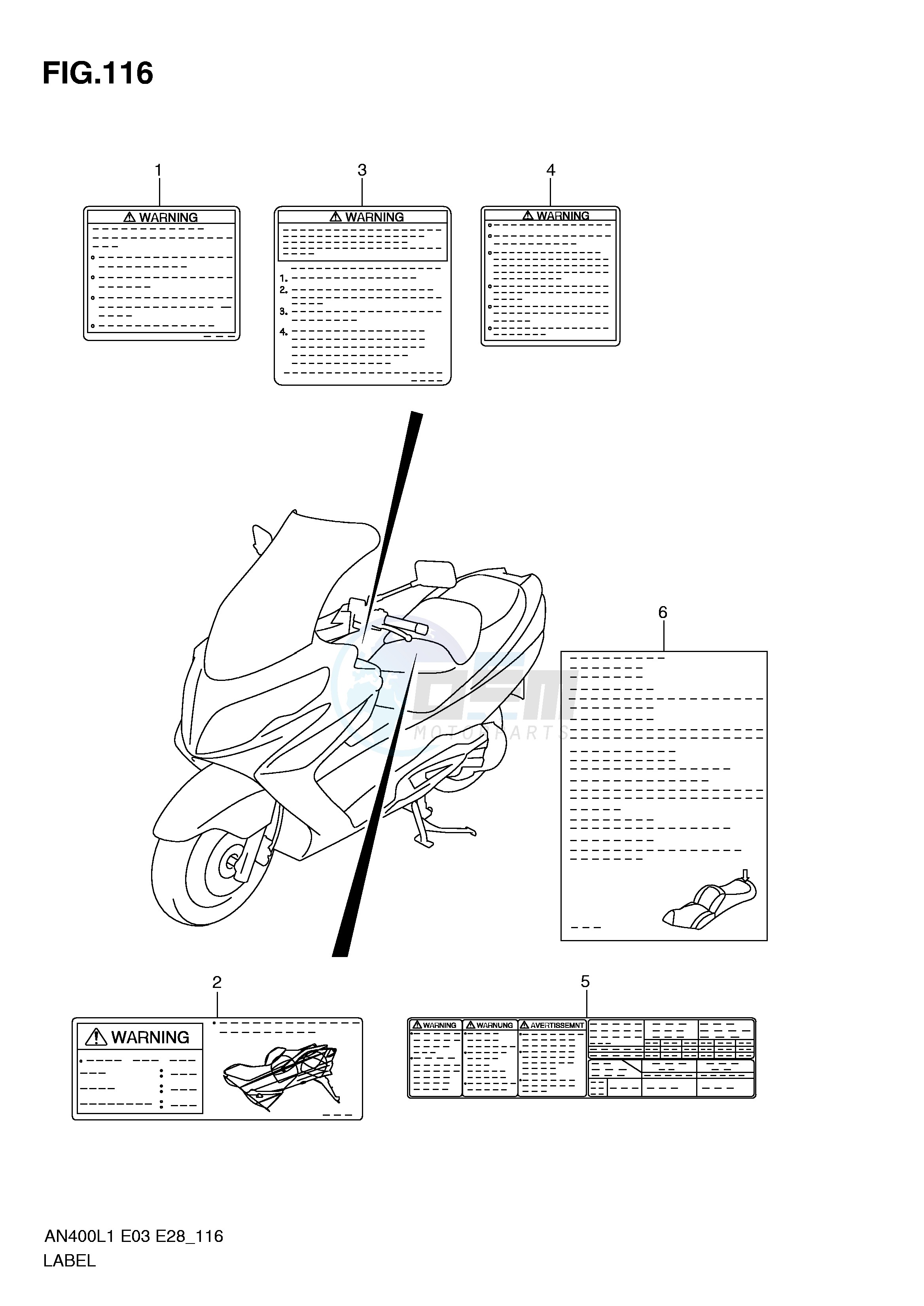 LABEL (AN400ZAL1 E28) image