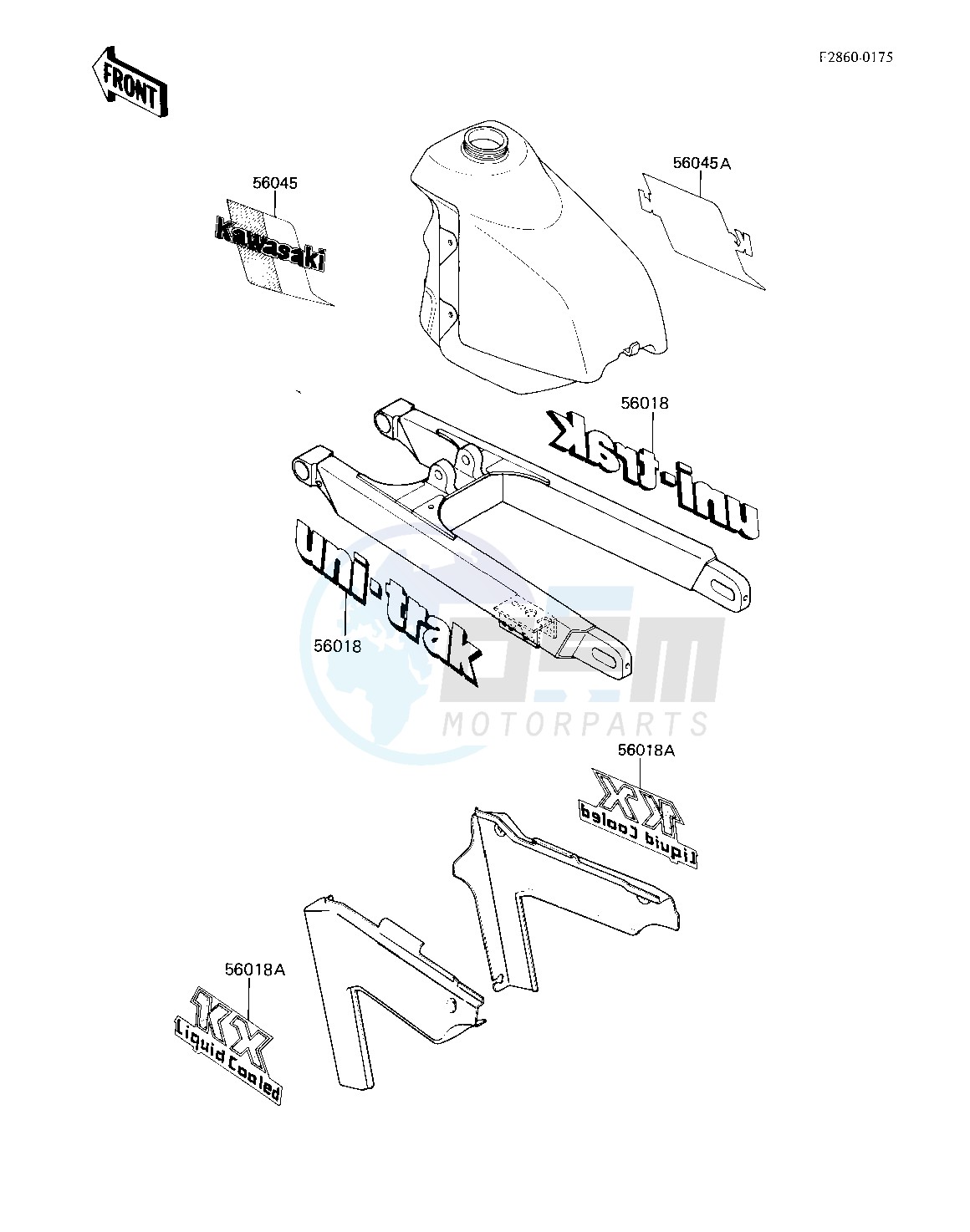 LABELS -- 83 KX250-C1- - image