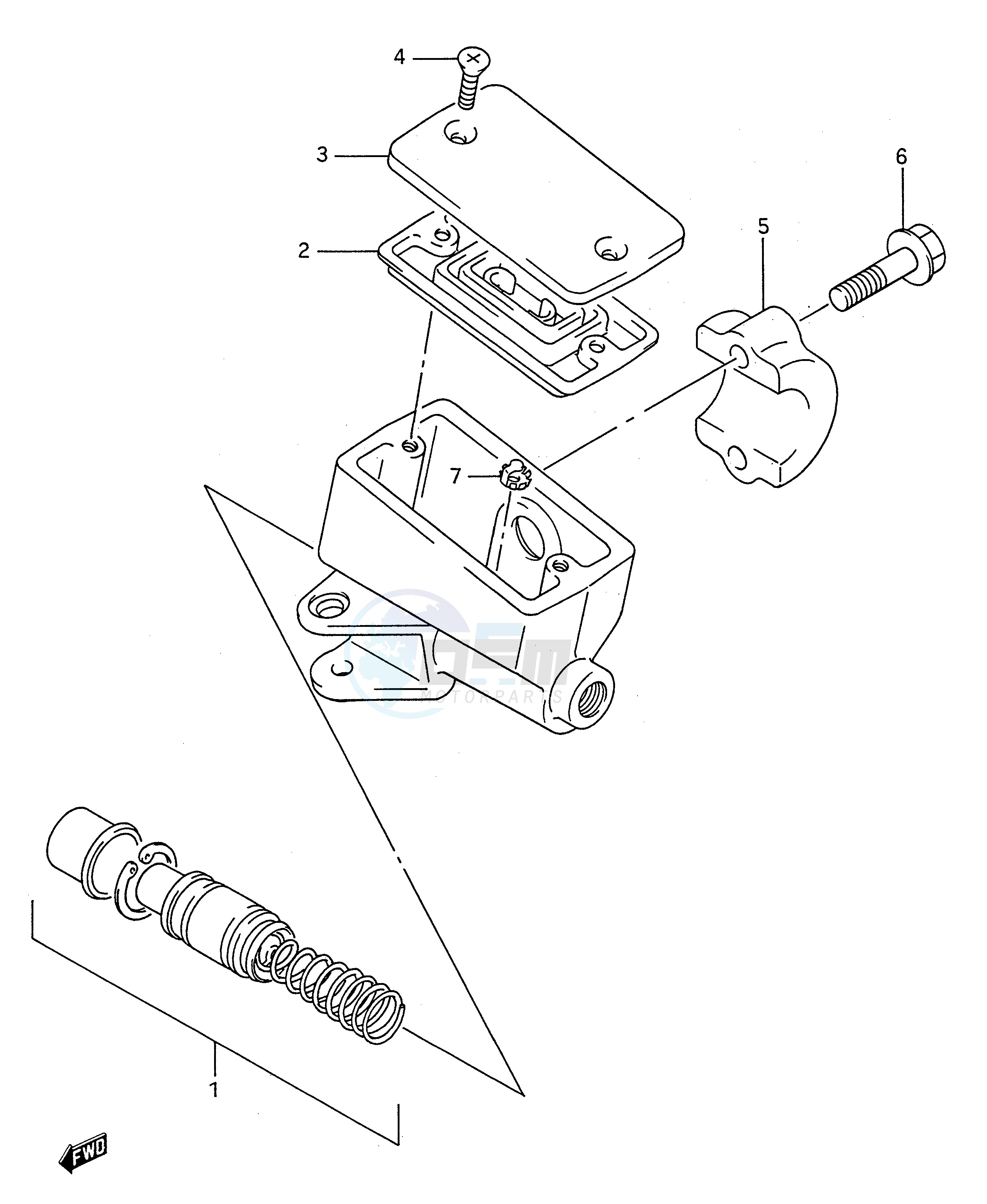 FRONT MASTER CYLINDER (MODEL K L M N) image