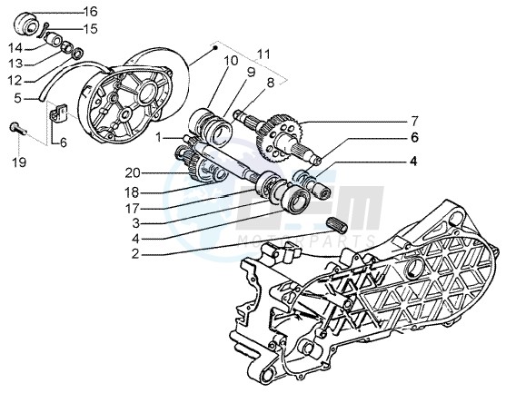 Rear wheel shaft blueprint