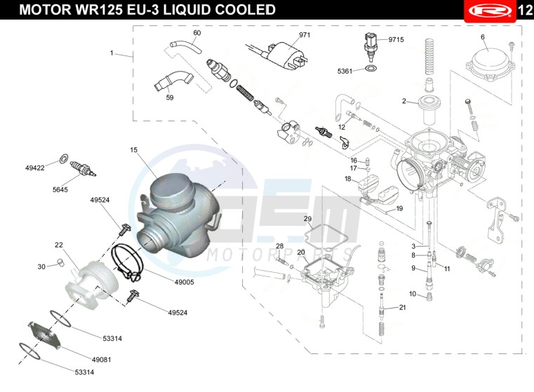 CARBURETTOR - HT-COIL  EURO3 blueprint