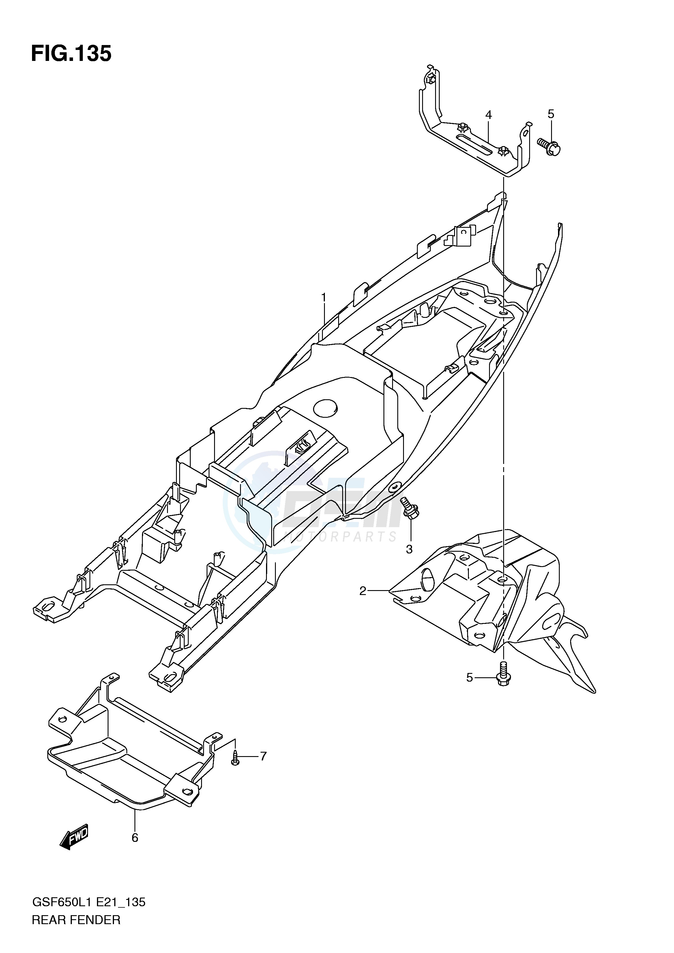 REAR FENDER (GSF650L1 E21) blueprint
