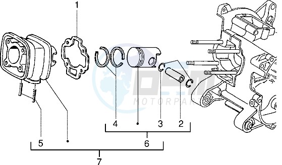 Cylinder-piston-wrist pin assy blueprint