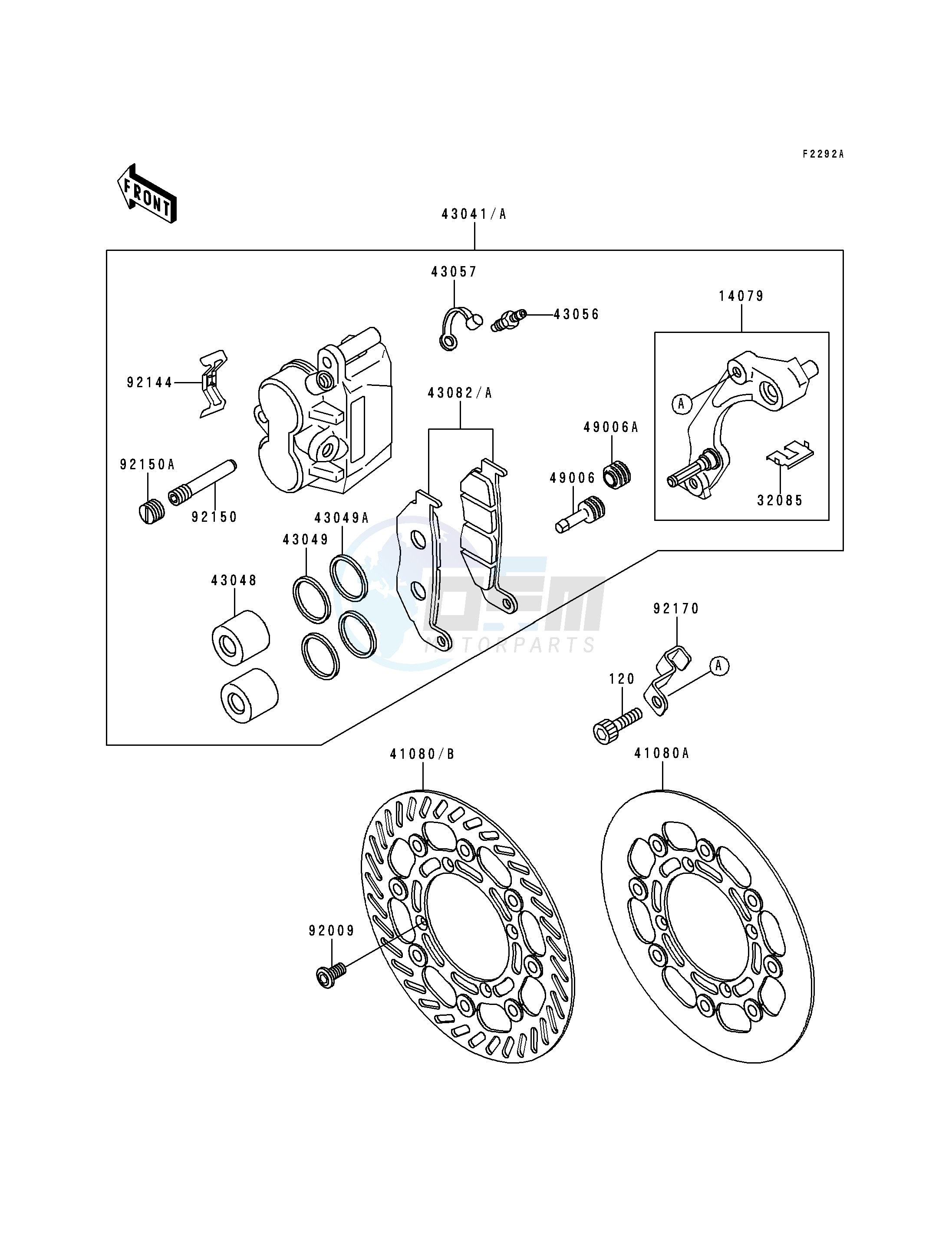 FRONT BRAKE-- KX500-E6_E7_E8- - blueprint