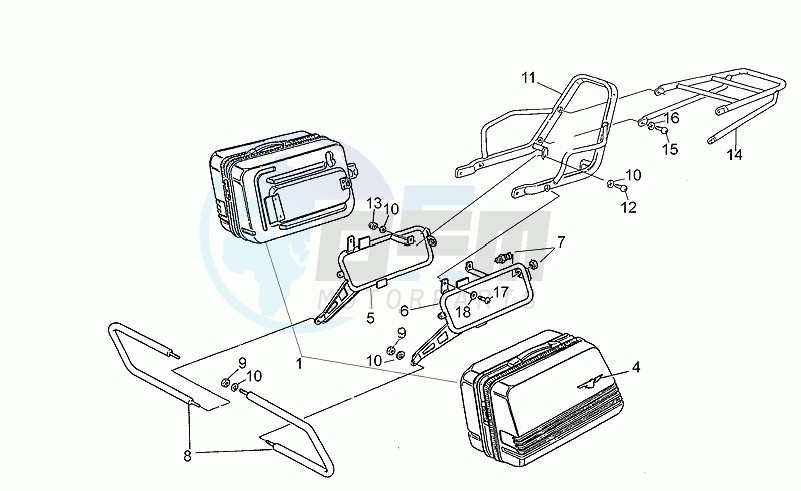 Saddlebags-rear bumper,1st s. blueprint