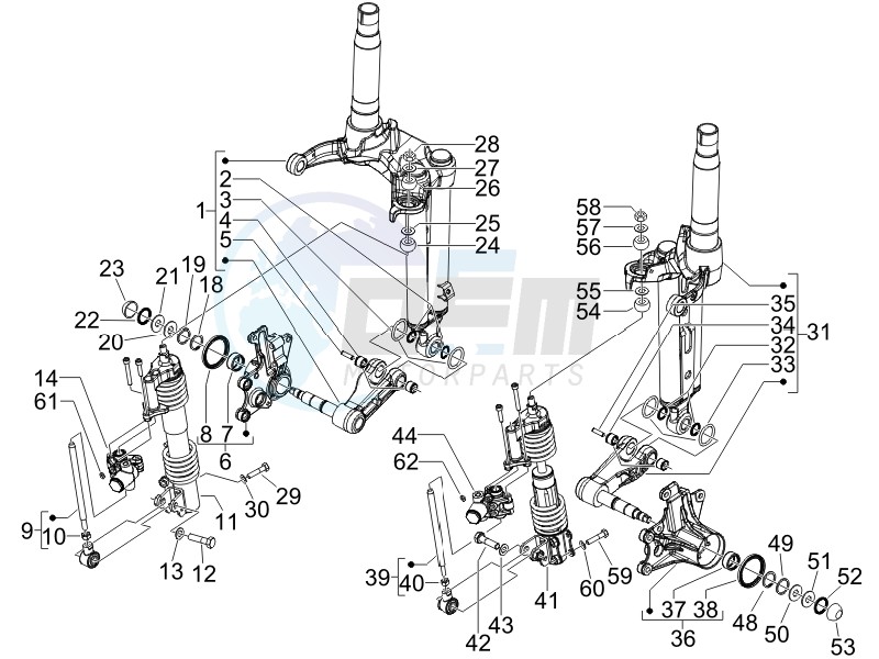 Front fork components (Mingxing) image