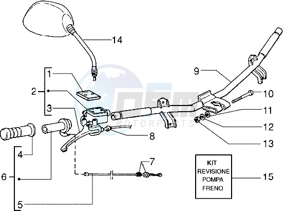 Front brake cylinder-Brake caliper blueprint