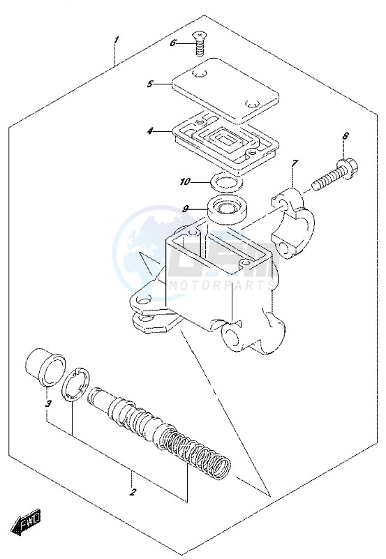 FRONT MASTER CYLINDER image