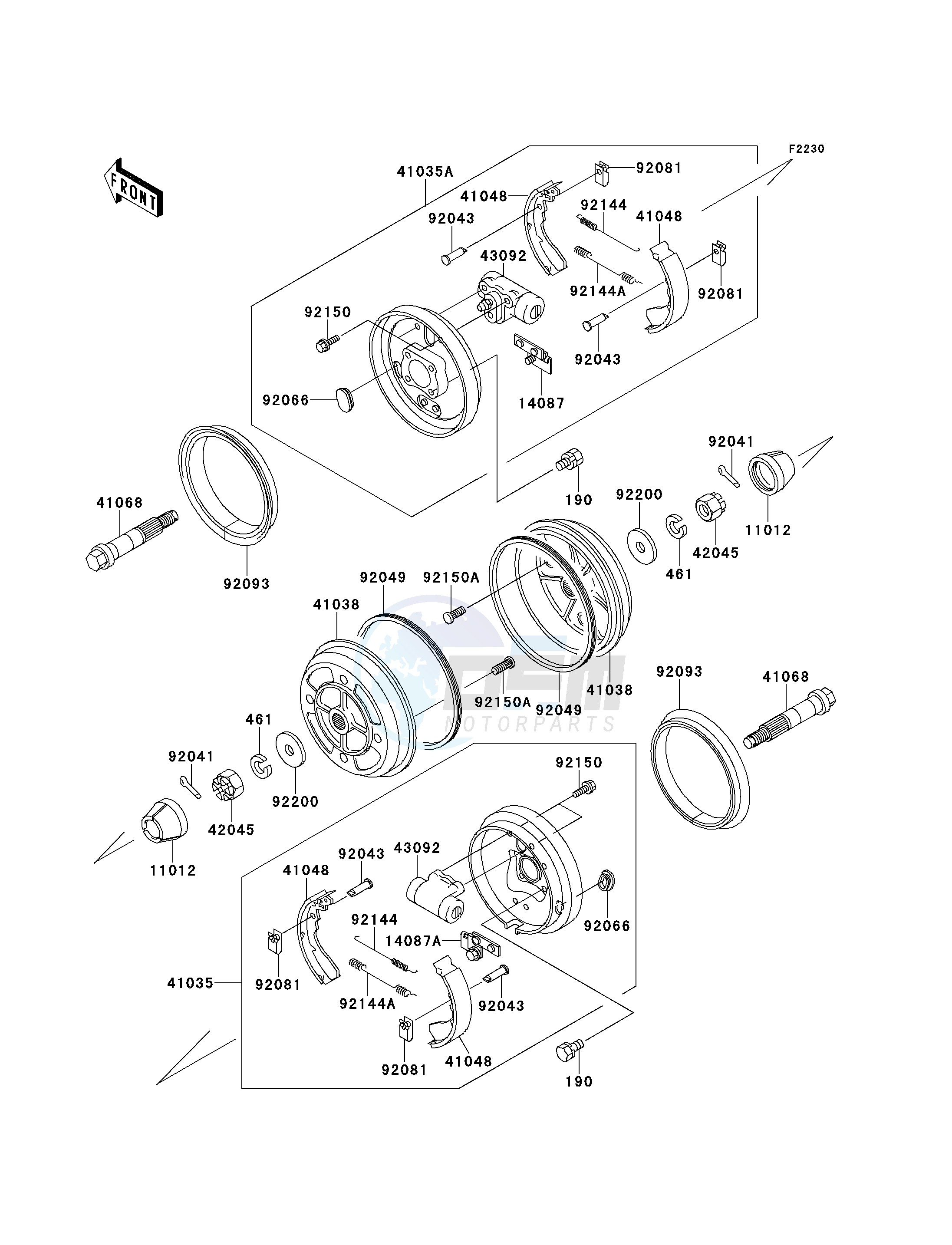 FRONT HUBS_BRAKES blueprint