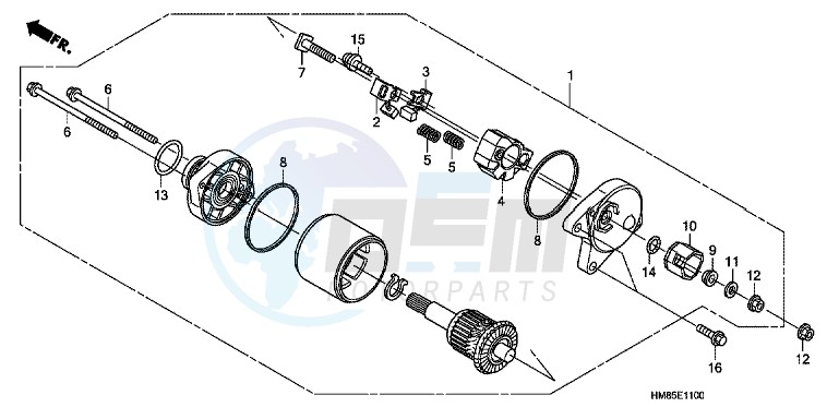 STARTING MOTOR ( TRX250TMA/ B,TRX250TEA/ B) blueprint