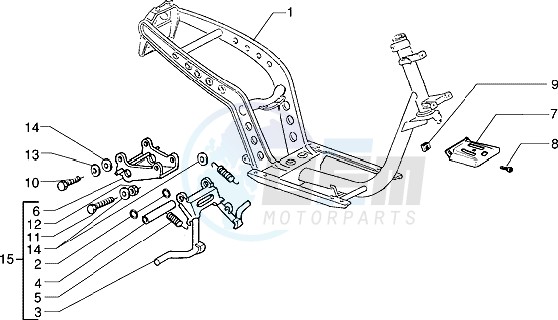 Chassis - Central stand blueprint