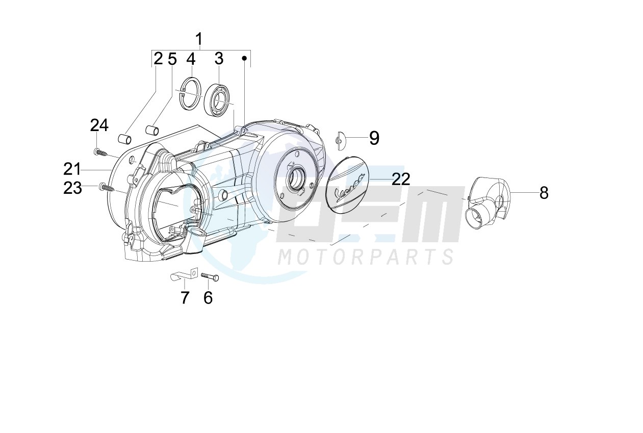 Crankcase cover and cooling blueprint