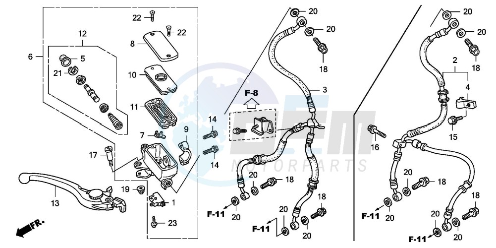 FR. BRAKE MASTER CYLINDER (CB1300/S) image