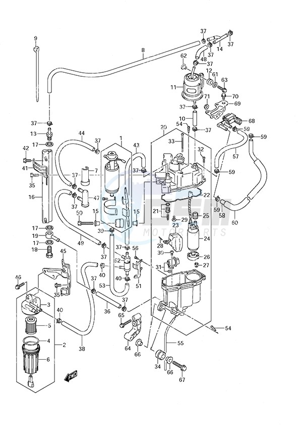 Fuel Pump/Fuel Vapor Separator (S/N 110001 & Newer) image