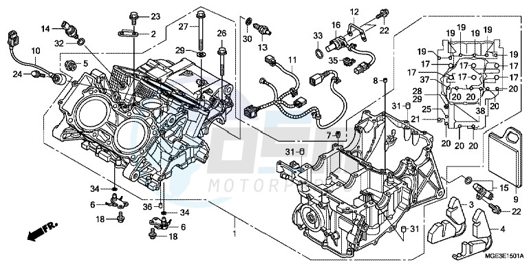 CRANKCASE (VFR1200FD) image