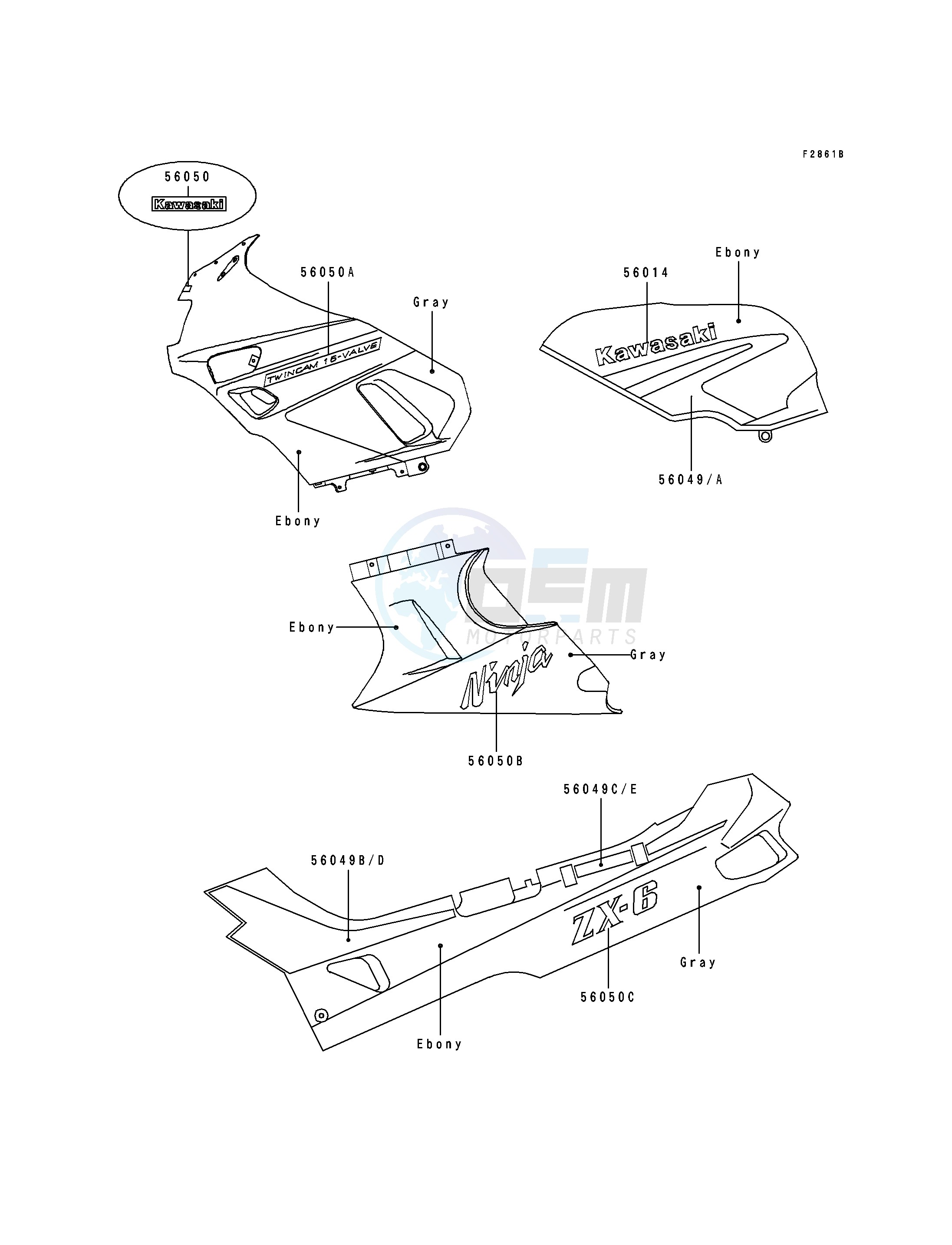 DECAL-- EBONY_GRAY- --- ZX600-D3- - image