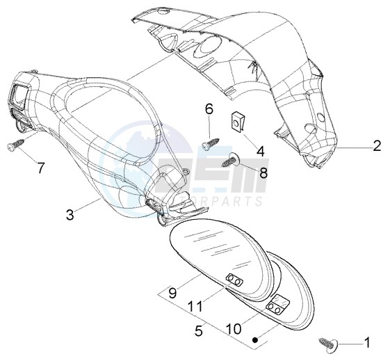 Speedometer Kms. - handlebar covers image