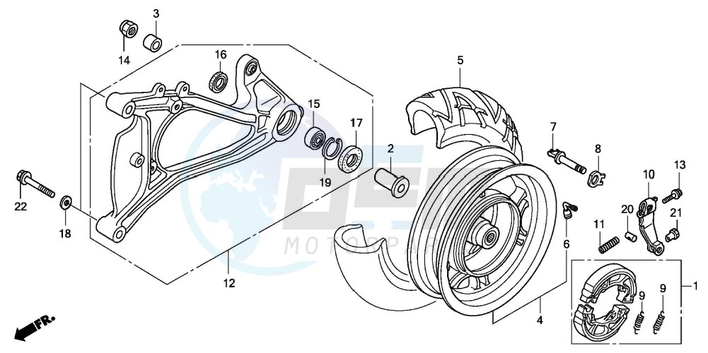 REAR WHEEL/SWINGARM image