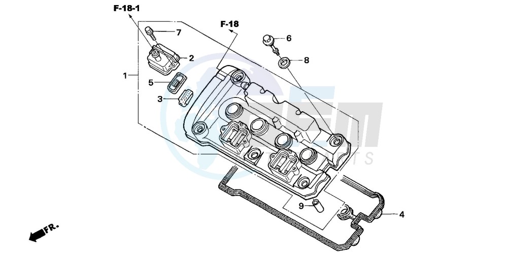 CYLINDER HEAD COVER (CBF600S6/SA6/N6/NA6) image