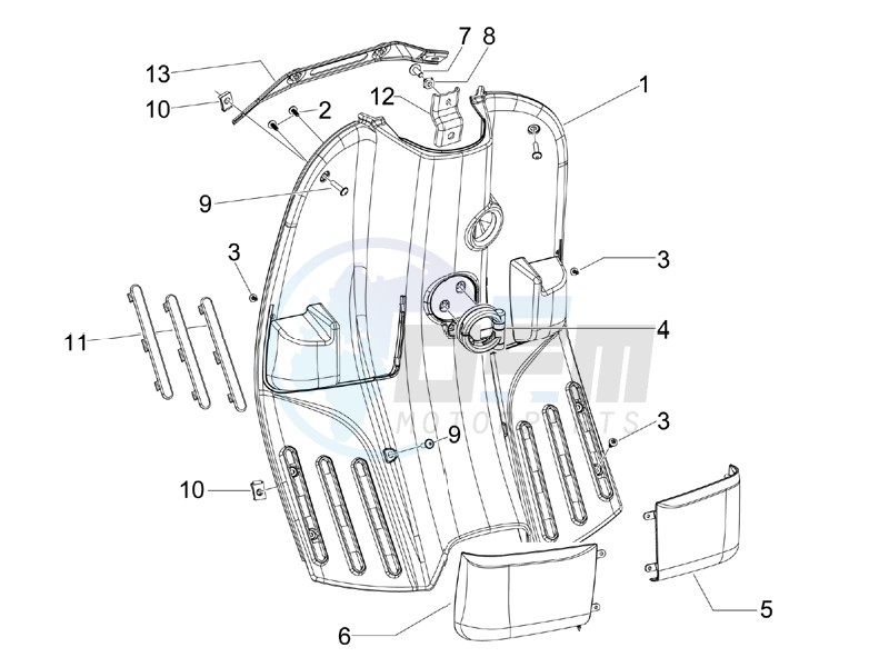 Front glovebox - Knee-guard panel image