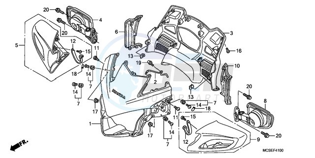 UPPER COWL blueprint