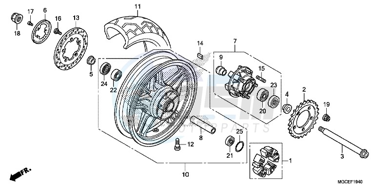 REAR WHEEL (CAST) image