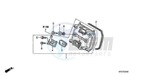 FRONT CYLINDER HEAD COVER blueprint