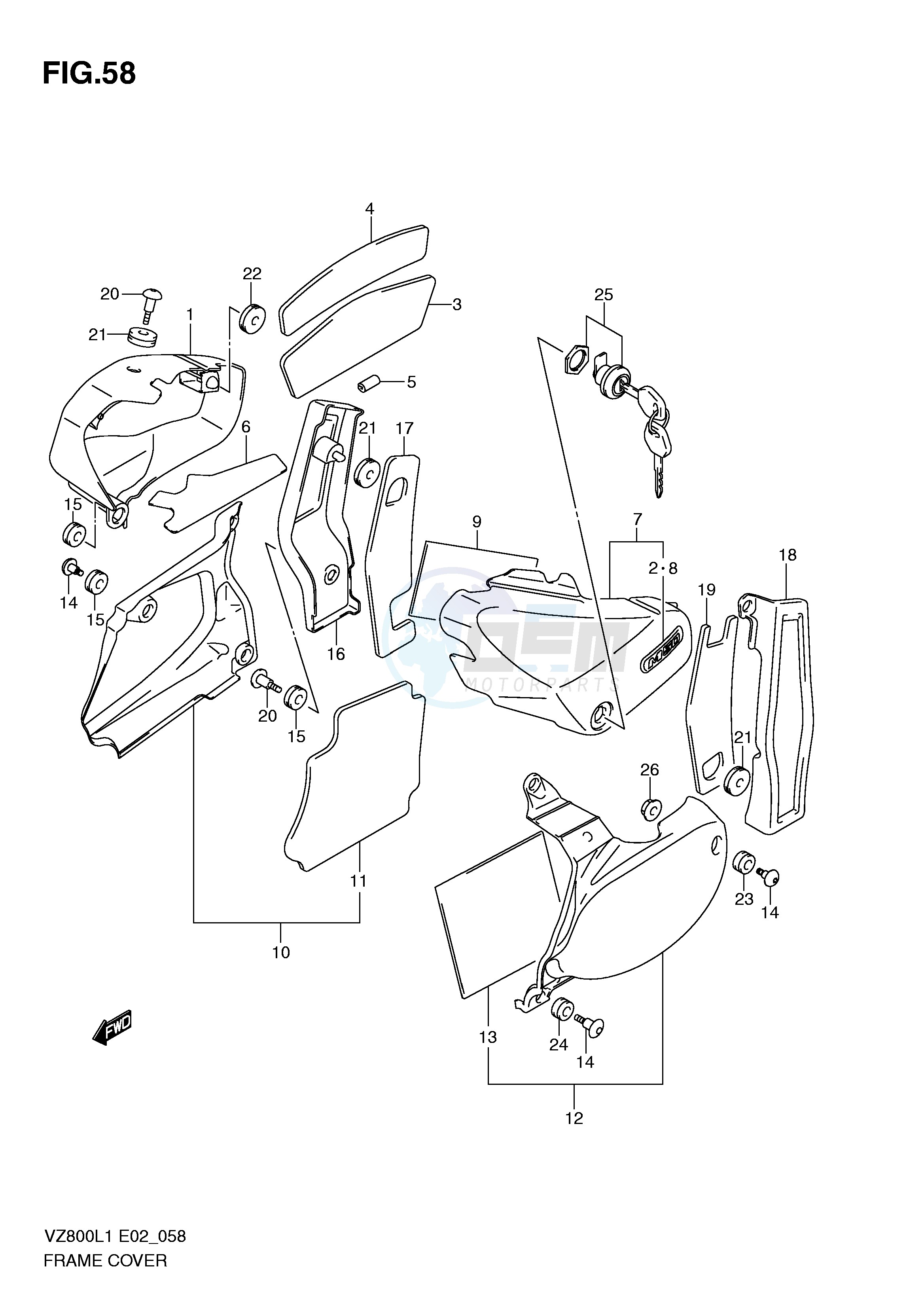 FRAME COVER (VZ800L1 E24) image