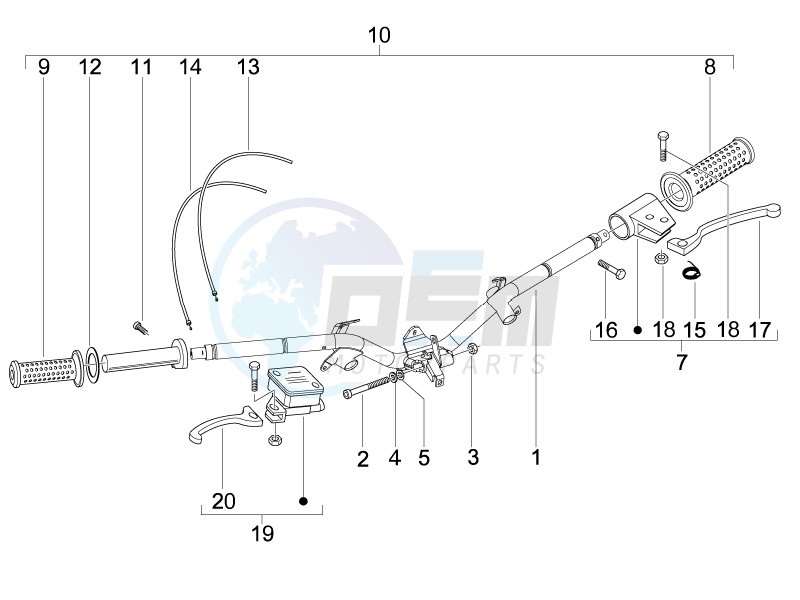 Handlebars - Master cilinder blueprint