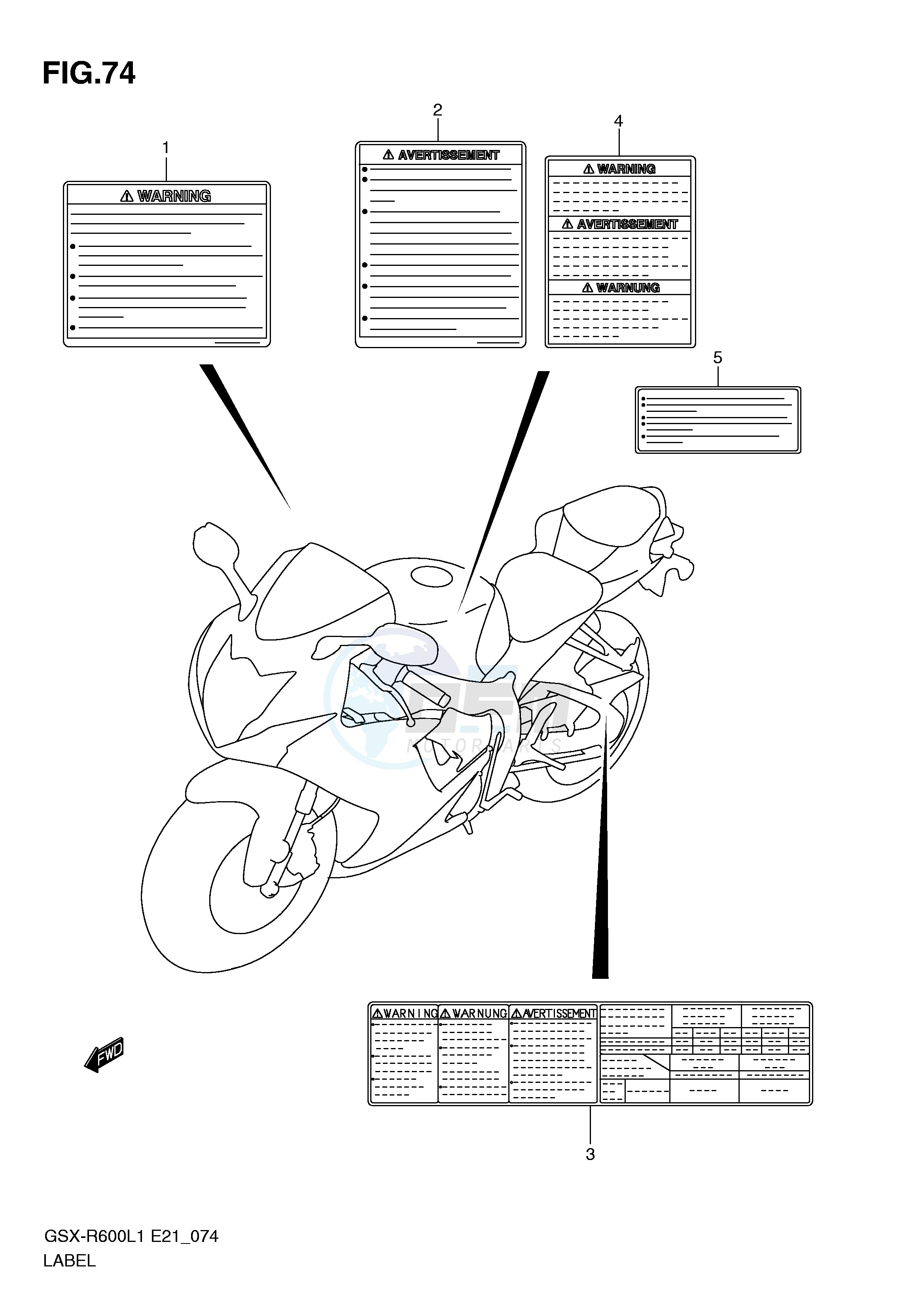 LABEL (GSX-R600UFL1 E21) blueprint