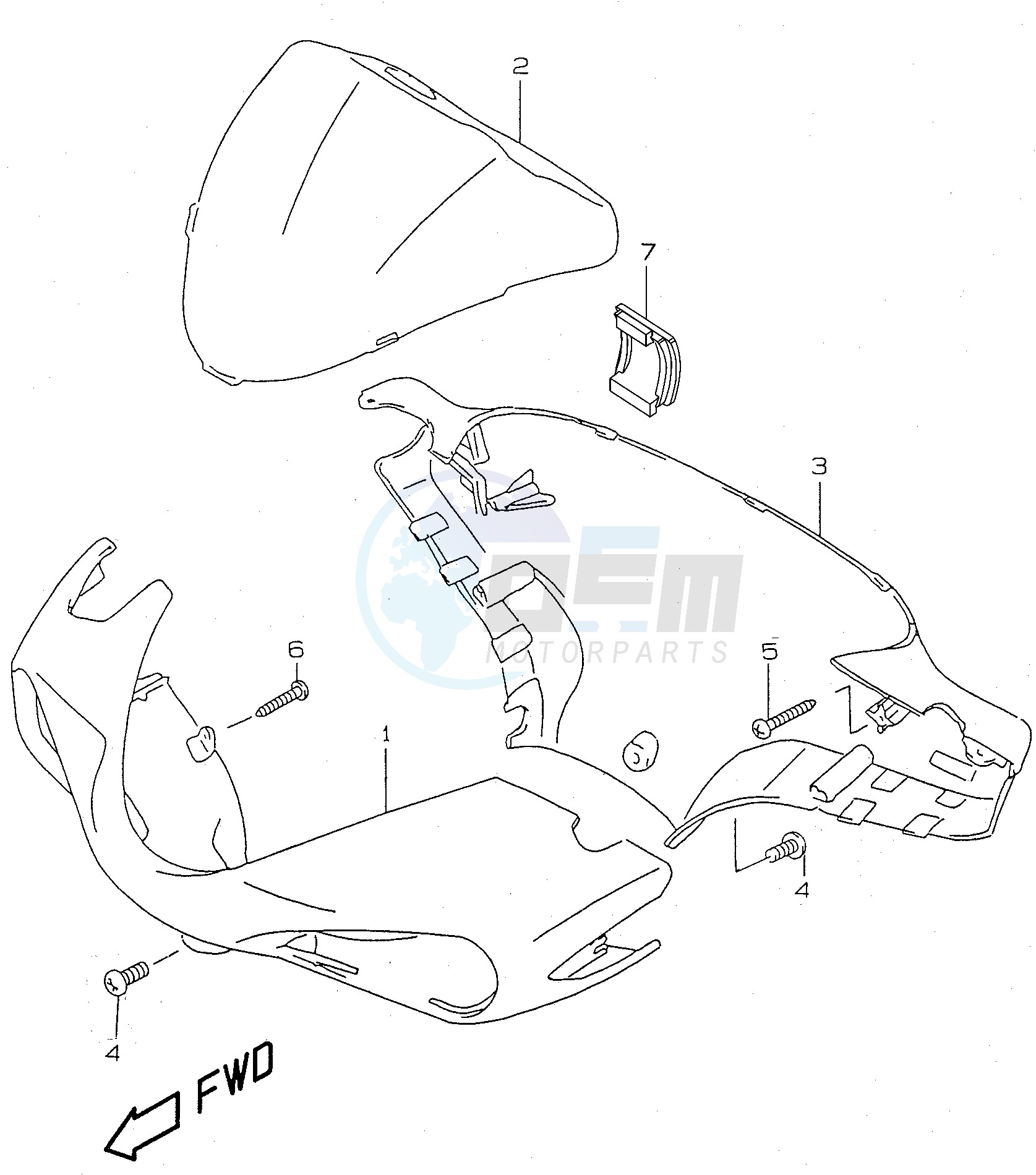 HANDLE COVER (model V W and model AY50 X) blueprint