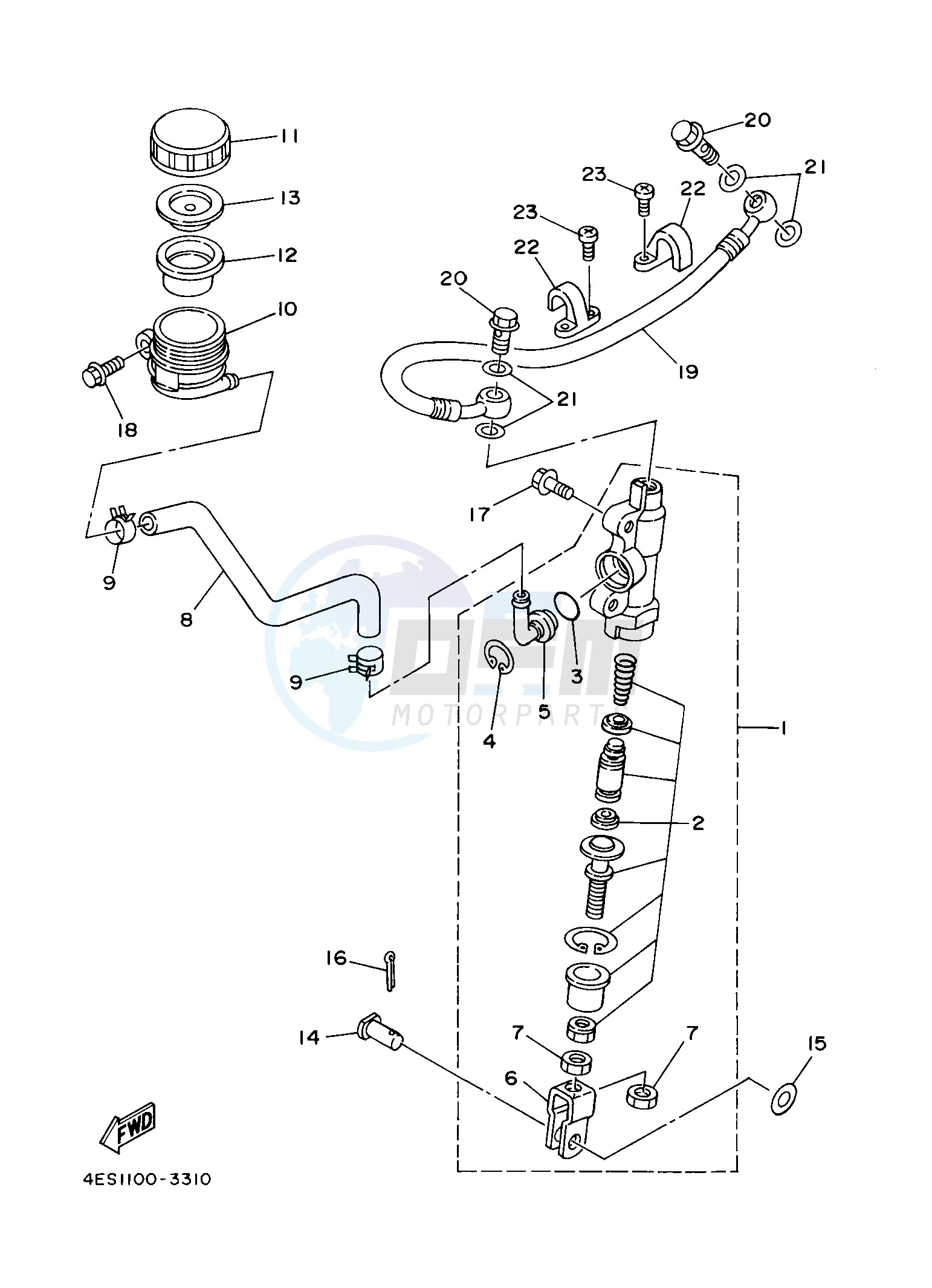 REAR MASTER CYLINDER image