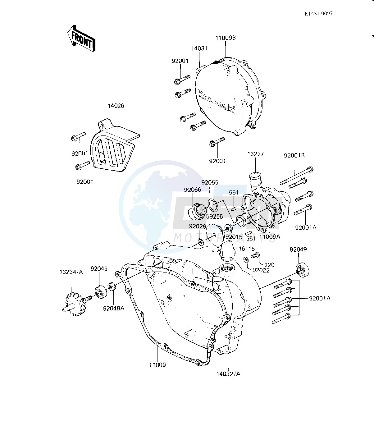 ENGINE COVERS_WATER PUMP blueprint
