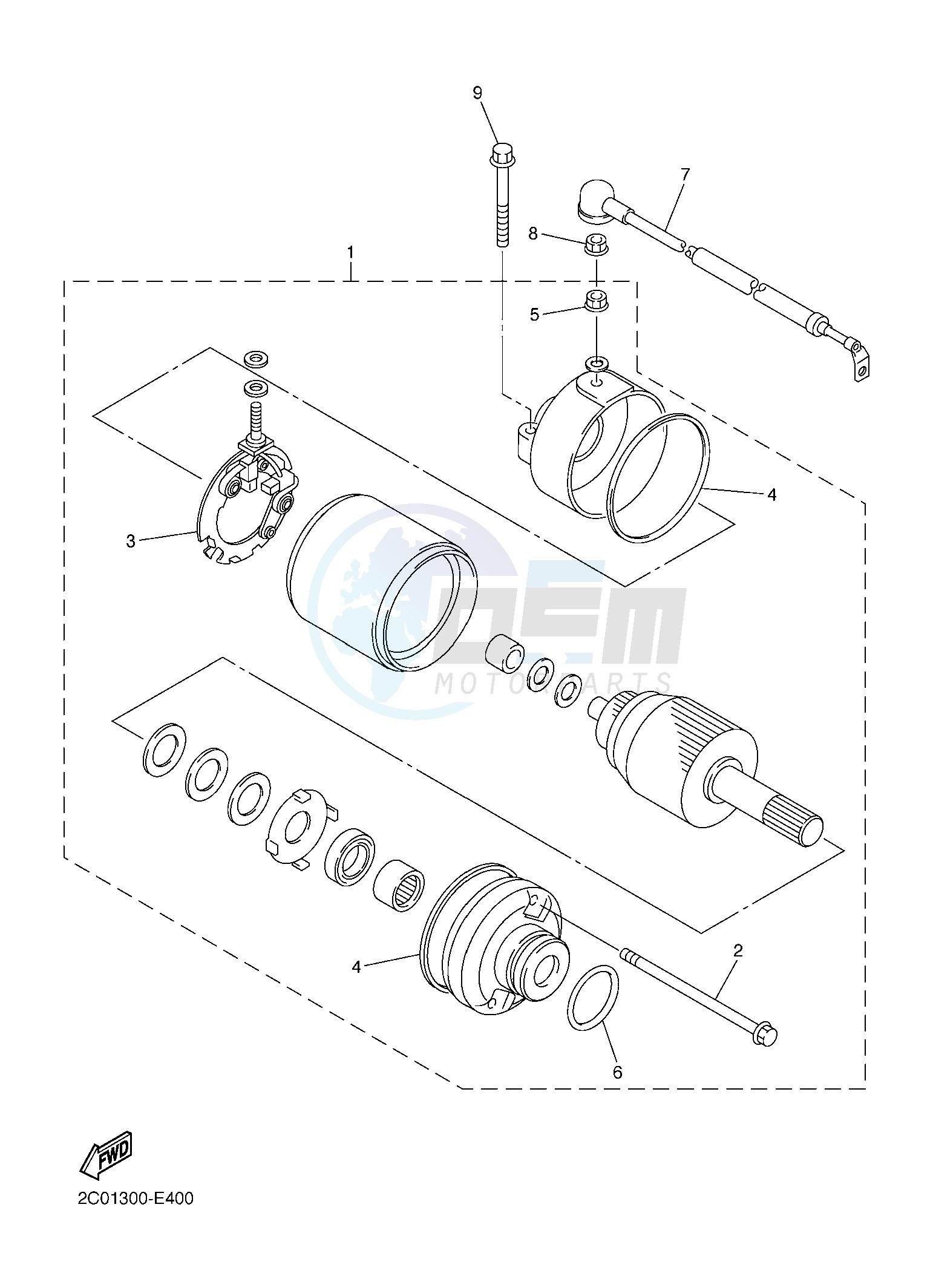 STARTING MOTOR image