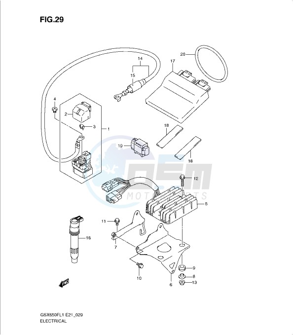 ELECTRICAL (GSX650FUL1 E24) blueprint