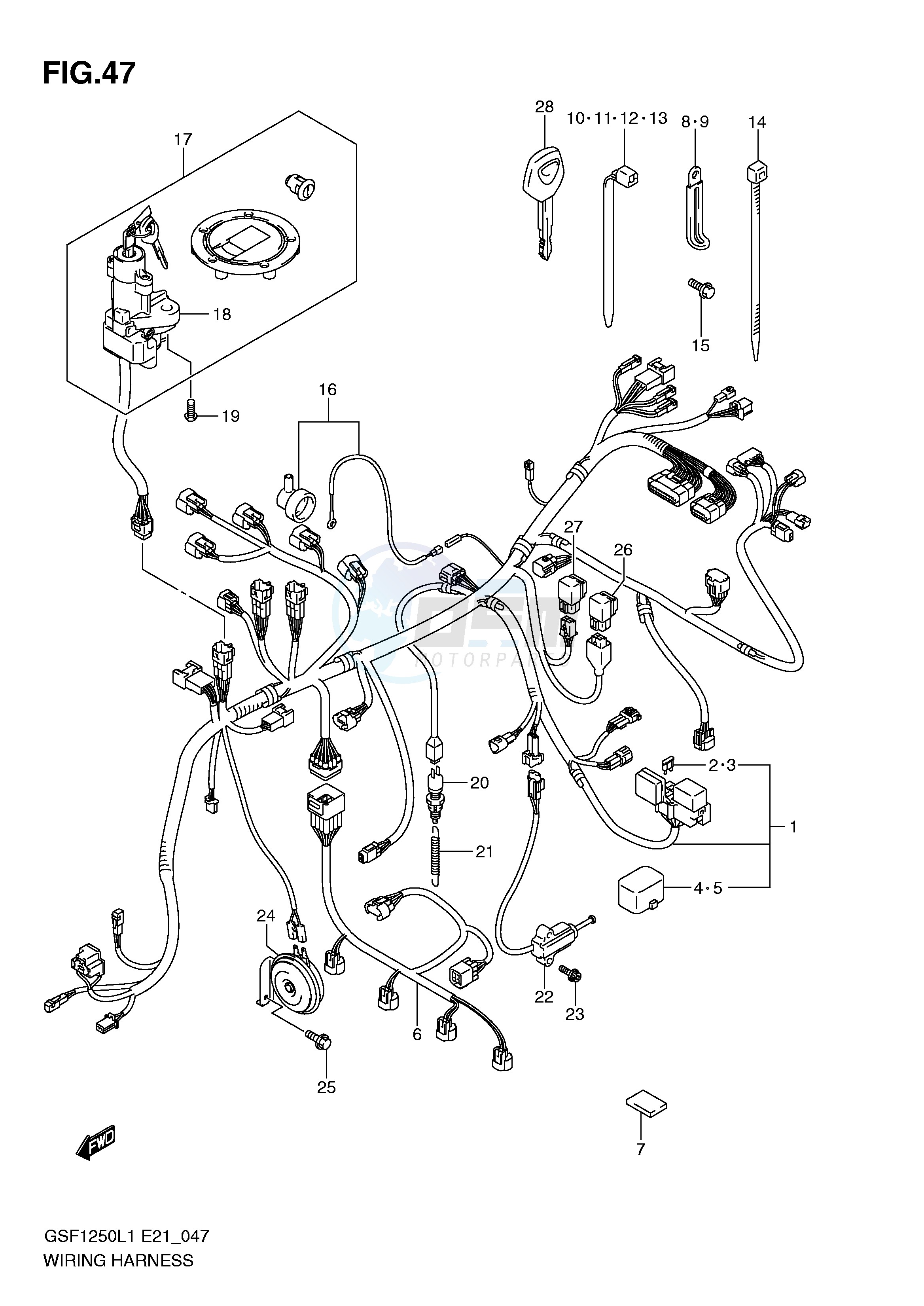 WIRING HARNESS (GSF1250L1 E24) image