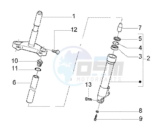 Mvp front fork component parts blueprint