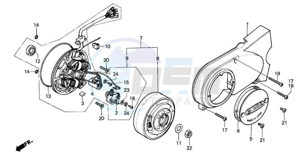 LEFT CRANKCASE COVER/ GENERATOR (1) image