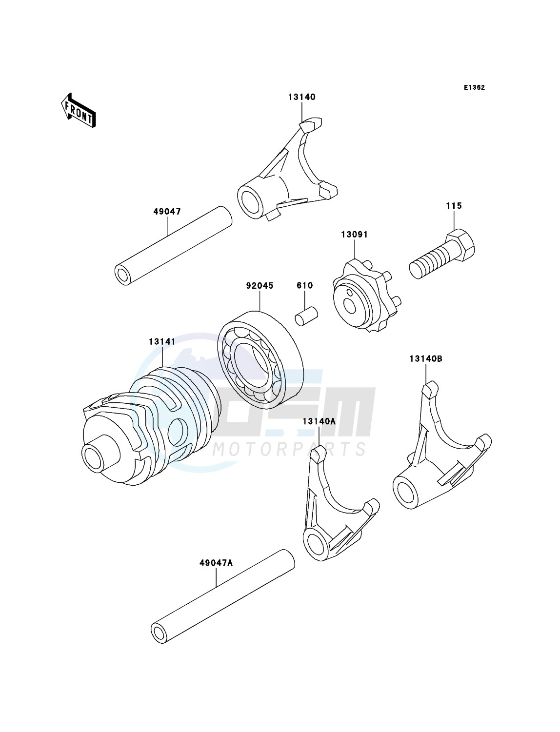 Gear Change Drum/Shift Fork(s) image