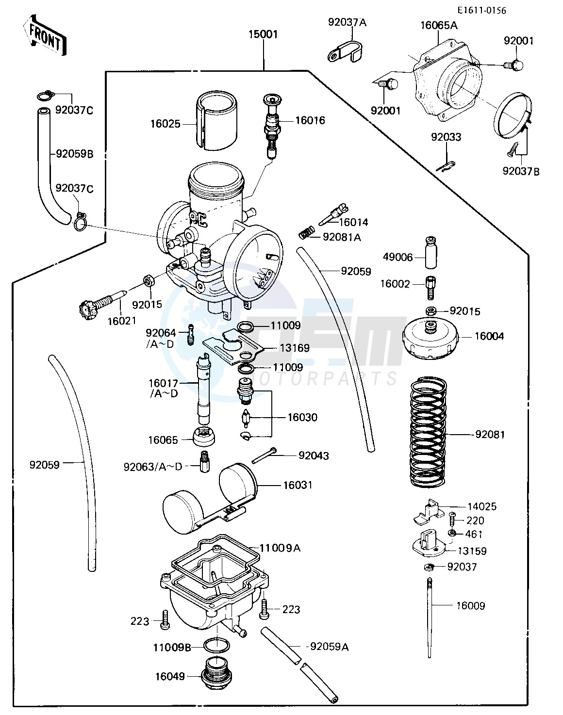 CARBURETOR   -- 84 KX250-C2- - blueprint