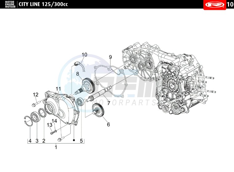 TRANSMISSION COVER - EXHAUST CAMSHAFT  300 cc image