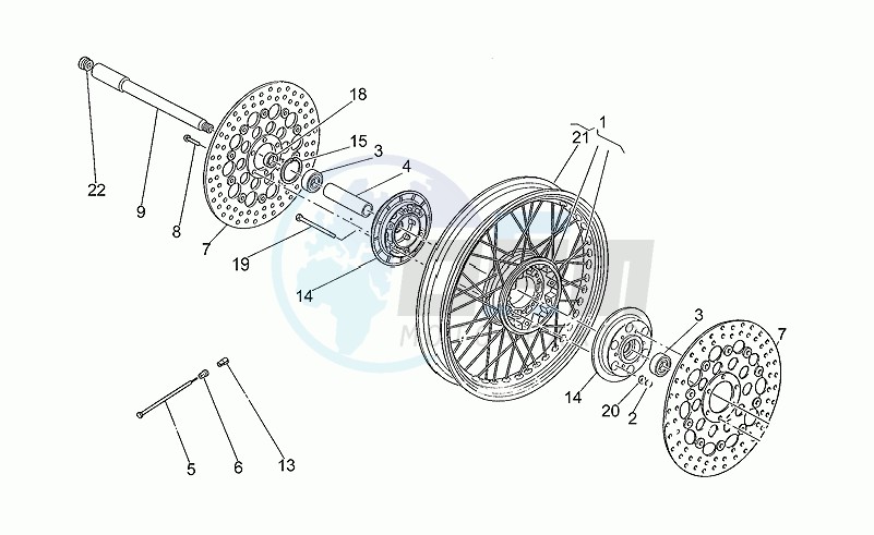 Front wheel kd131645> blueprint
