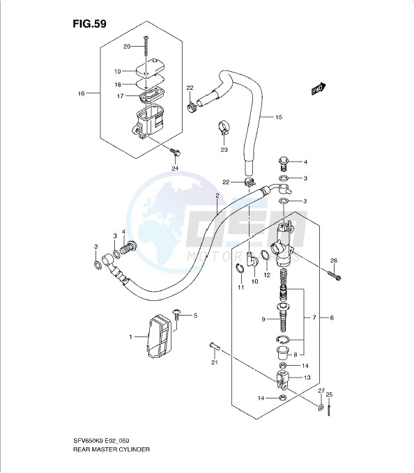 REAR MASTER CYLINDER (SFV650/A K9 - L4) blueprint