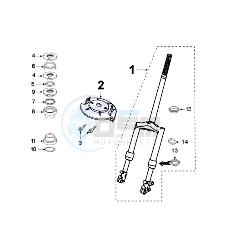 FRONT FORK / STEERINGHEAD image