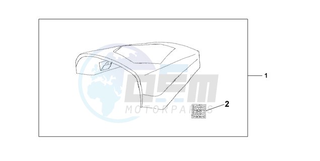 REAR SEAT COWL - WHITE blueprint