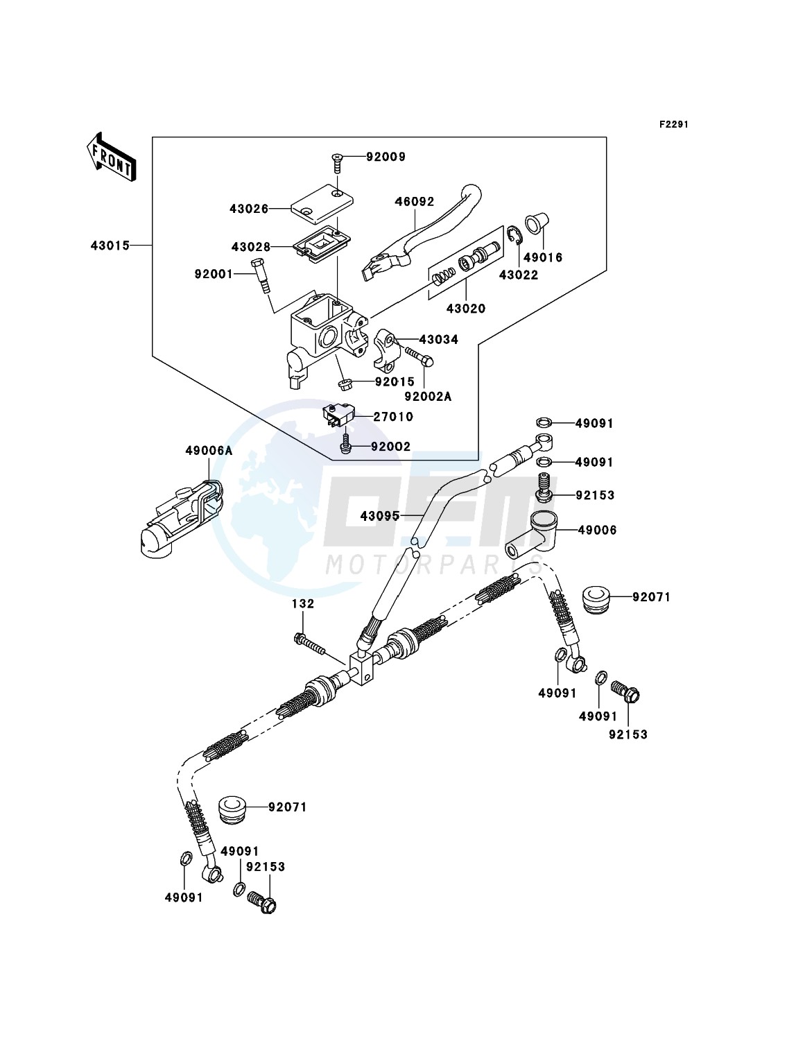 Front Master Cylinder blueprint