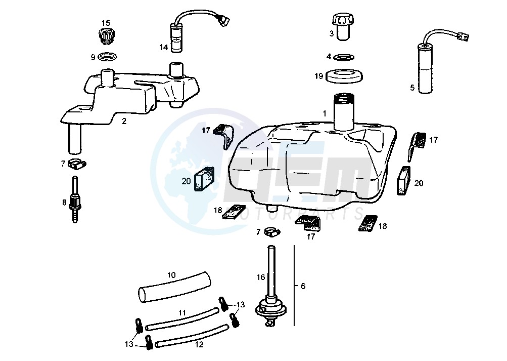 FUEL AND OIL TANK blueprint