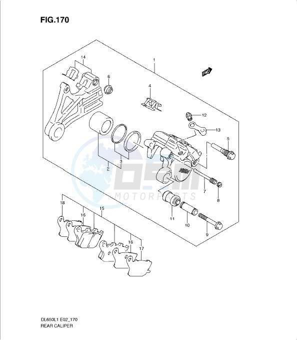 REAR CALIPER (DL650L1 E19) image