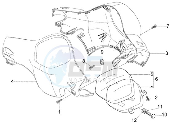 Speedometer Kms. - handlebar covers blueprint